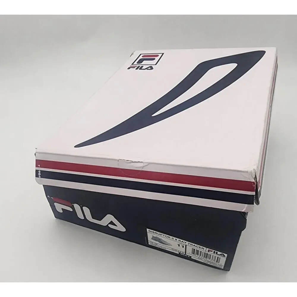 Fila Men's Ray Tracer Sneaker Shoes 1RM00661-125 White/Navy/Red Size US 11